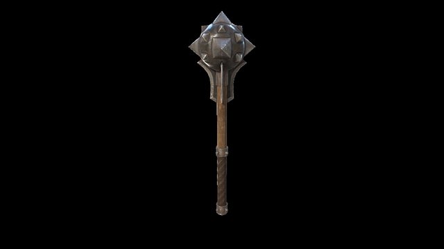 Medieval Spiked Mace 3D Model