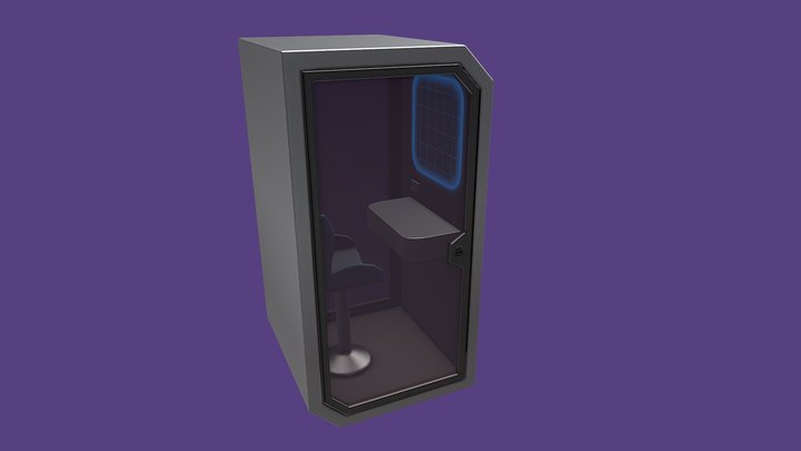Futuristic Workspace: Silent Cabin 3D Model