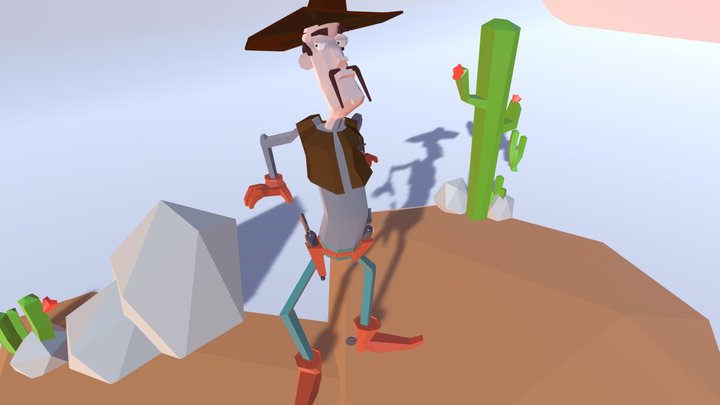 Sheriff  cabeza de lata 3D Model