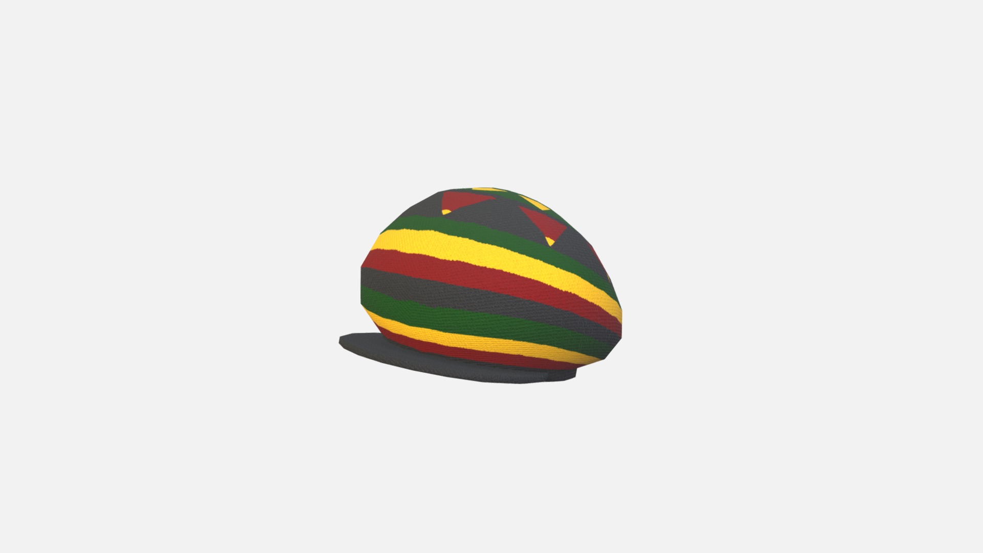 3D model Reggae Cap - This is a 3D model of the Reggae Cap. The 3D model is about logo, company name.