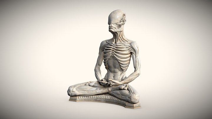 Alien meditation 3D Model