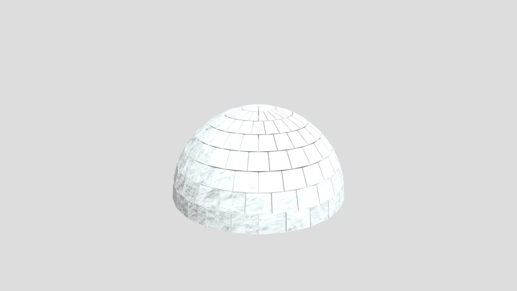 igloo Antartica Dome House 3D Game Asset