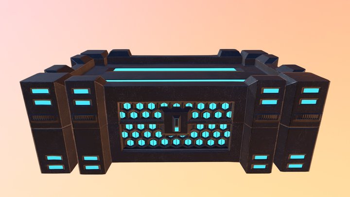 Sci-Fi Crate 3D Model