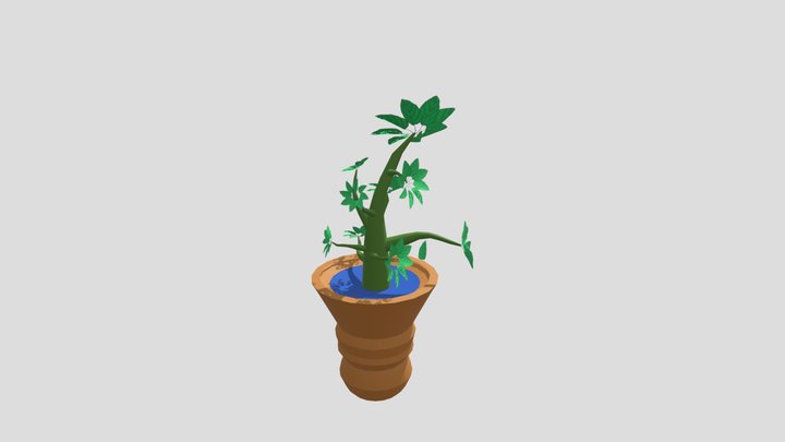 Flower And Pot 3D Model
