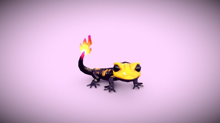 Tiny fire Salamander 3D Model