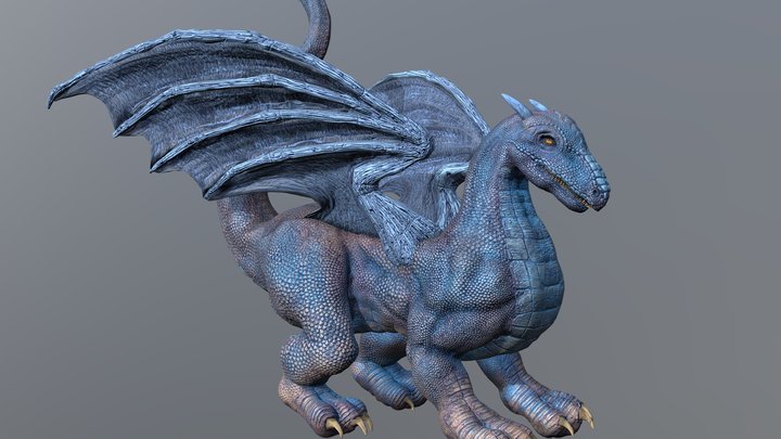 Blue Dragon 3D Model