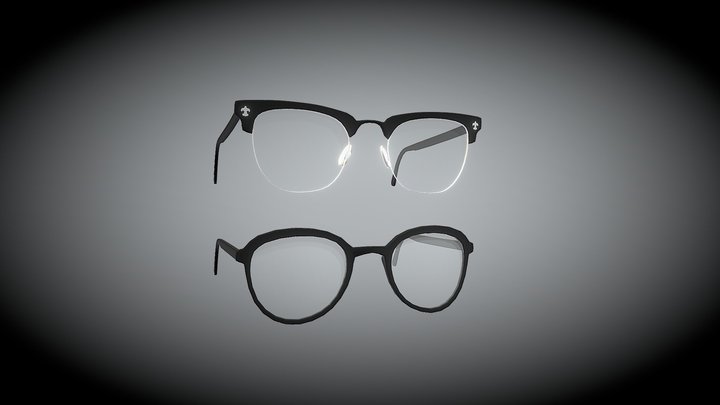 Stylized Eyeglasses Set –  3D Model Pack