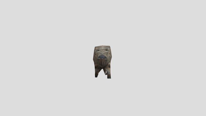 Capybara With Animation PS1 3D Model