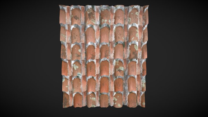 Malaga - Dirty roof tiles - Material 3D Model