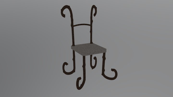 Fairy Garden Chair 3D Model