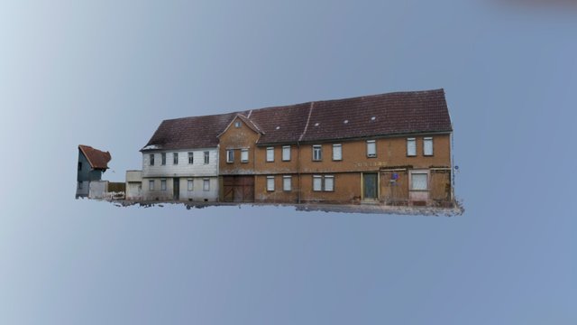 einsturzgefährdetes Haus in Dieburg 3D Model