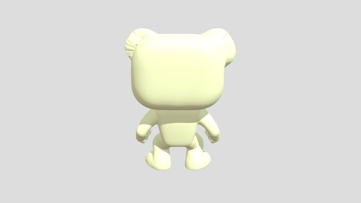 Non textured bear pop 3D Model