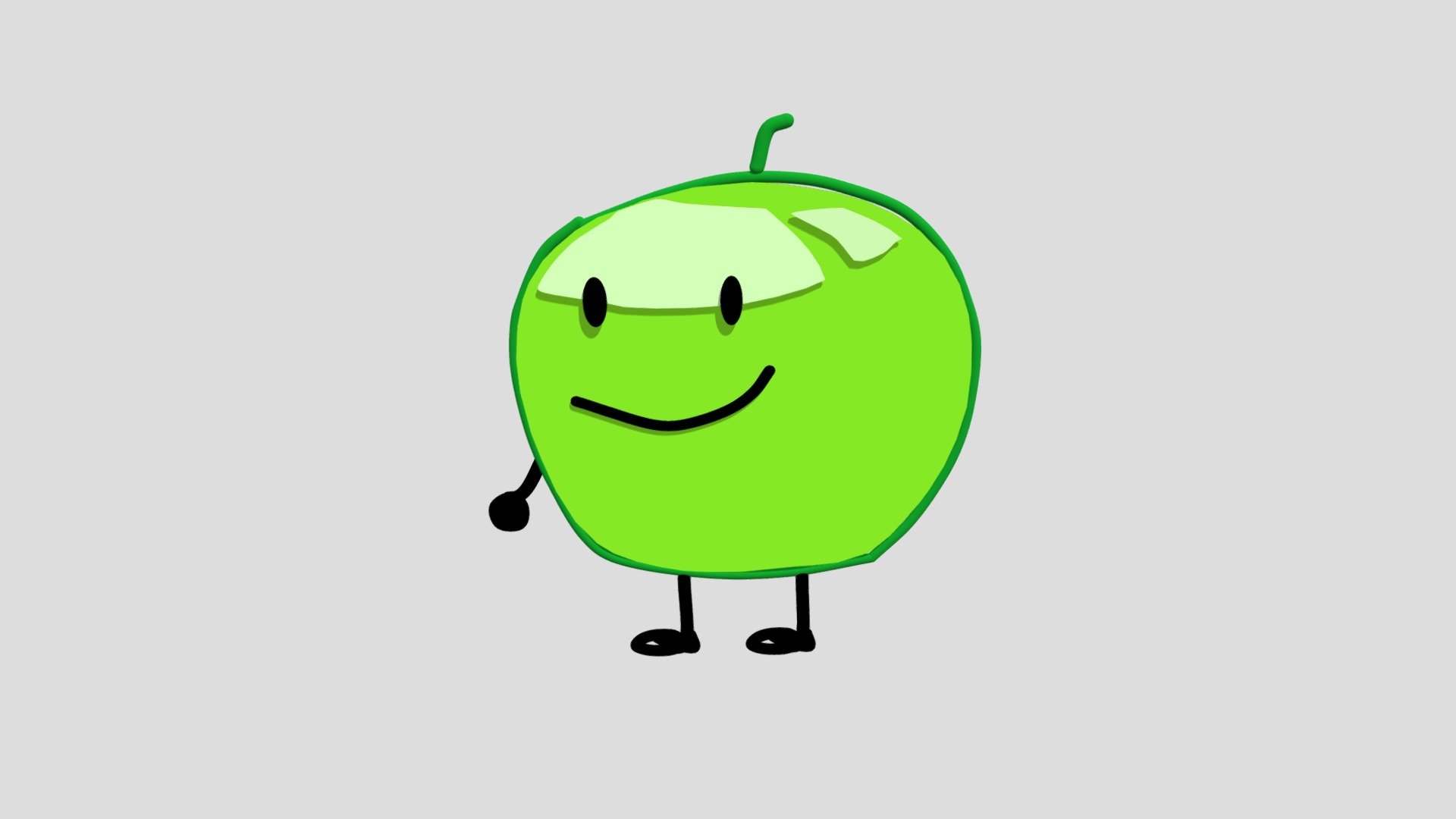 BFDI APPLE - 3D model by hopwoodkz [3102664] - Sketchfab