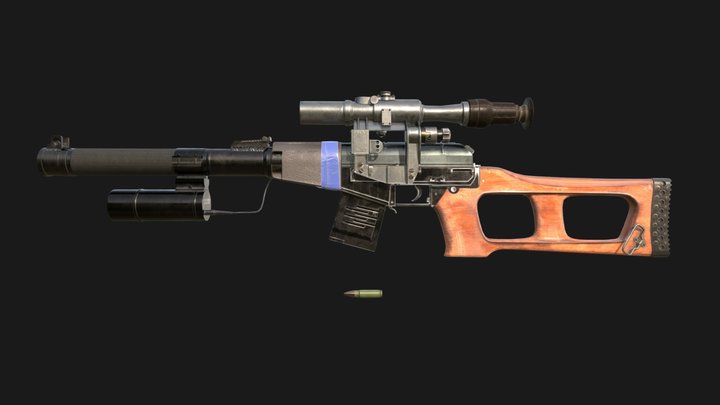 Vintorez Sniper Rifle 3D Model