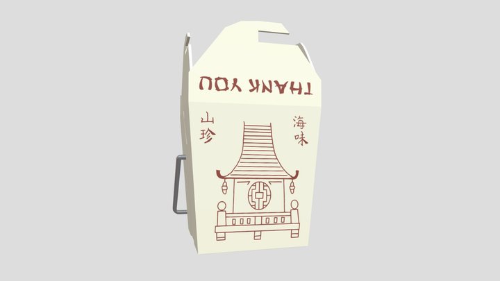 Chinese Food Box 3D Model