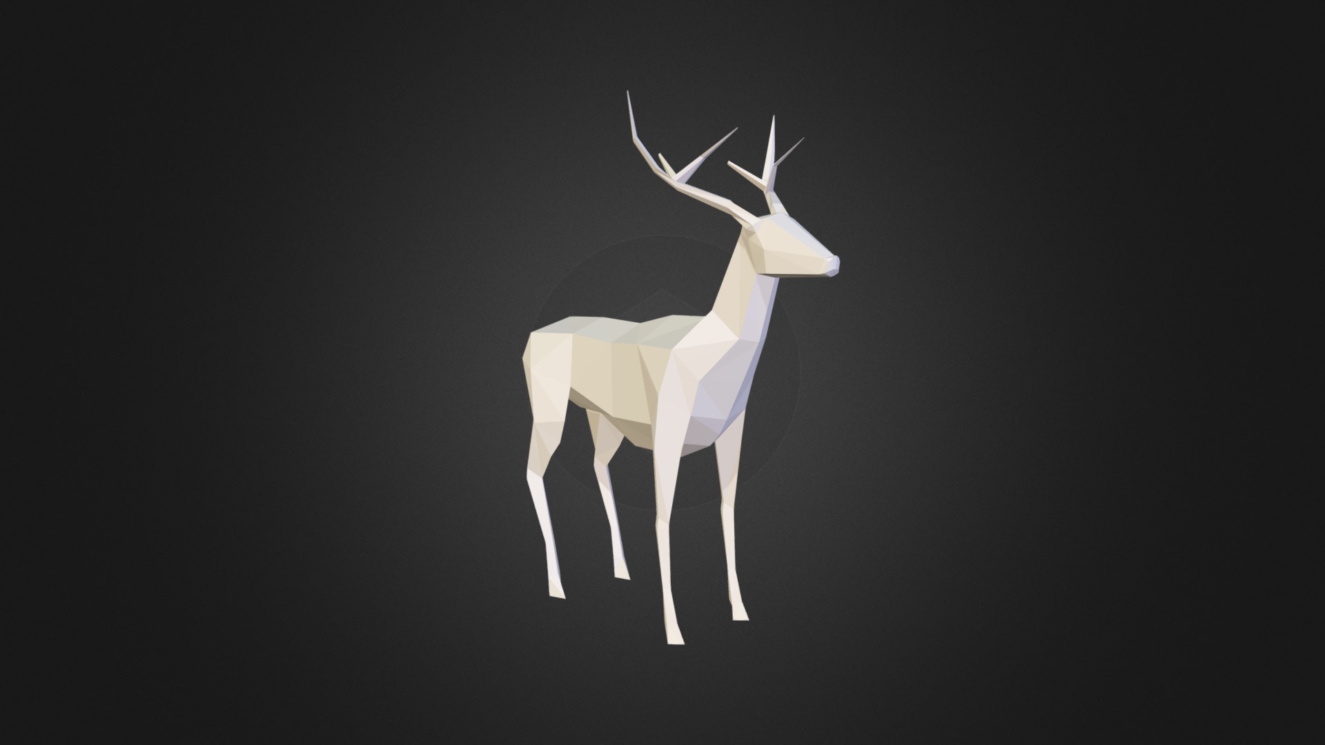 3D model Deer - This is a 3D model of the Deer. The 3D model is about a white moose with antlers.