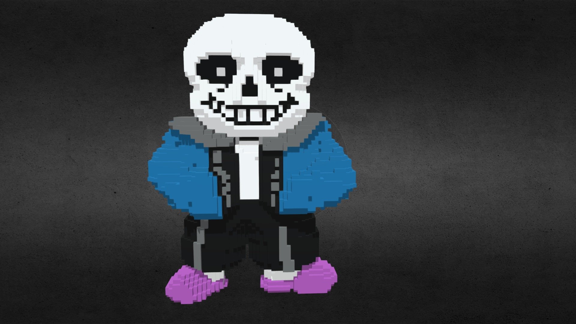 Pixel art of sans from undertale