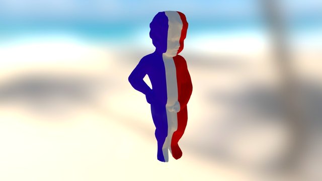Mannekin Pis - Euro2016 3D Model