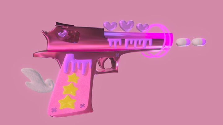 Pink Gun 3D Model