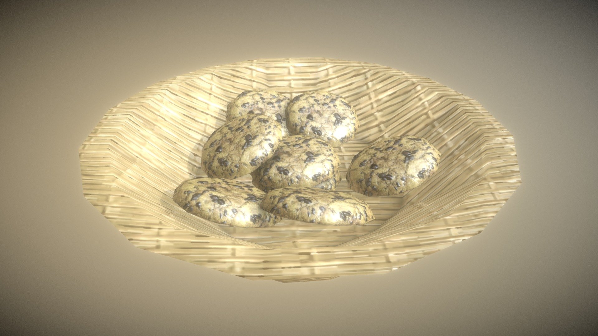 Game Ready Cookie Basket low-poly