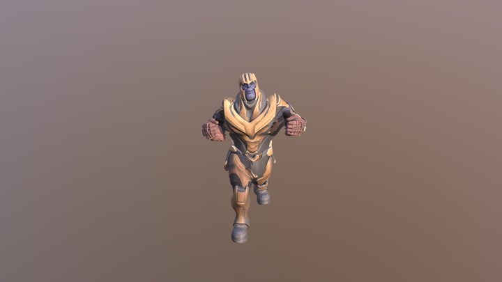 Thanos Dancing Running Man 3D Model