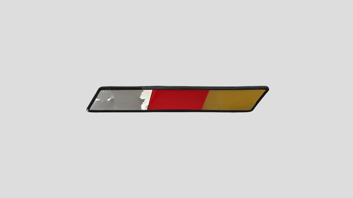 Tri-color rectangular patch 3D Model