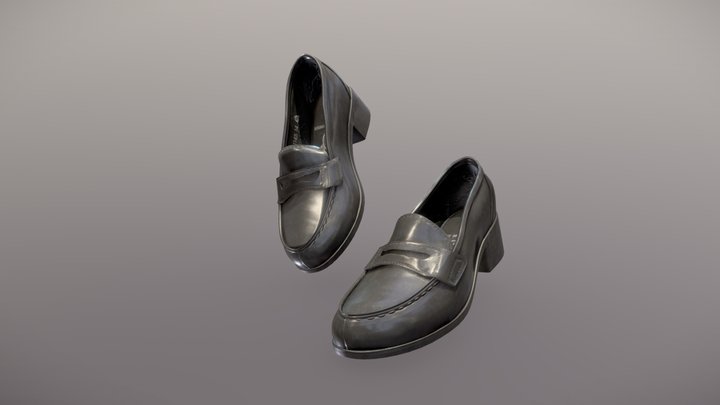 Leather women's shoes 3D Model