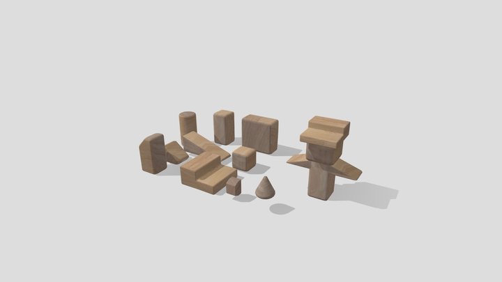 Simple Unit Blocks 3D Model