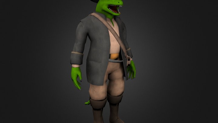 Lizard Captain 3D Model