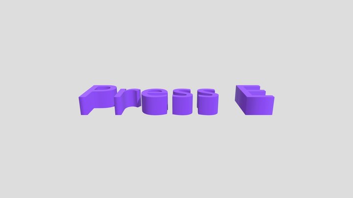 Press E 3D Model