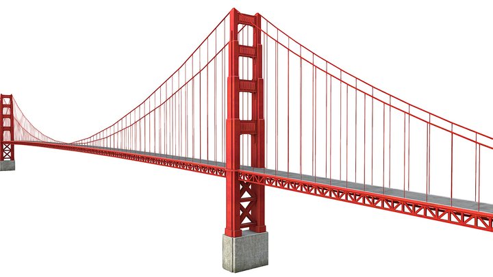 Golden Gate Bridge San Francisco 3D Model