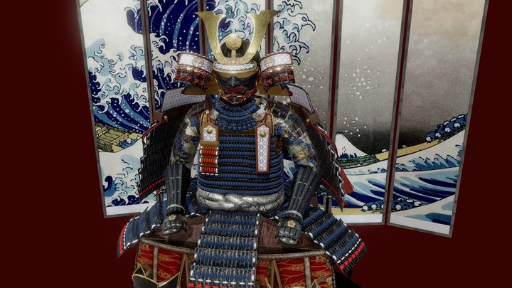 Japanese Samurai Armor 3D Model