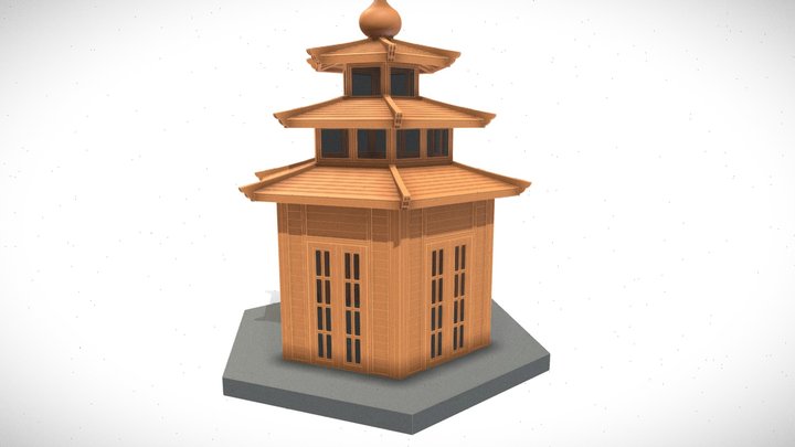Pagoda Custom - Gazebo 3D Model