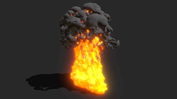 Stylized Fire 3D Model