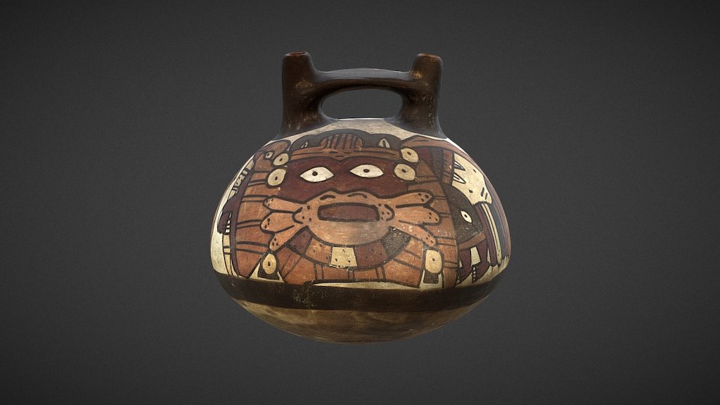 Nasca Vessel with Anthropomorphic Beings