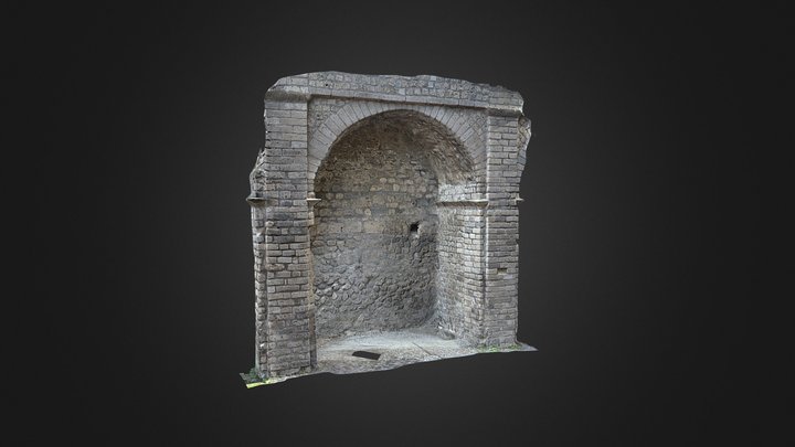 Roman old arch Pompeii 3D Model