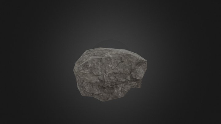 Low poly rock 3D Model