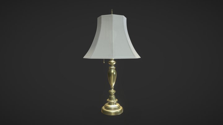 Old desk lamp 3D Model