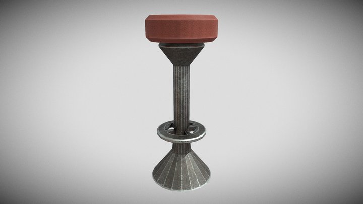 1950's Bar stool 3D Model