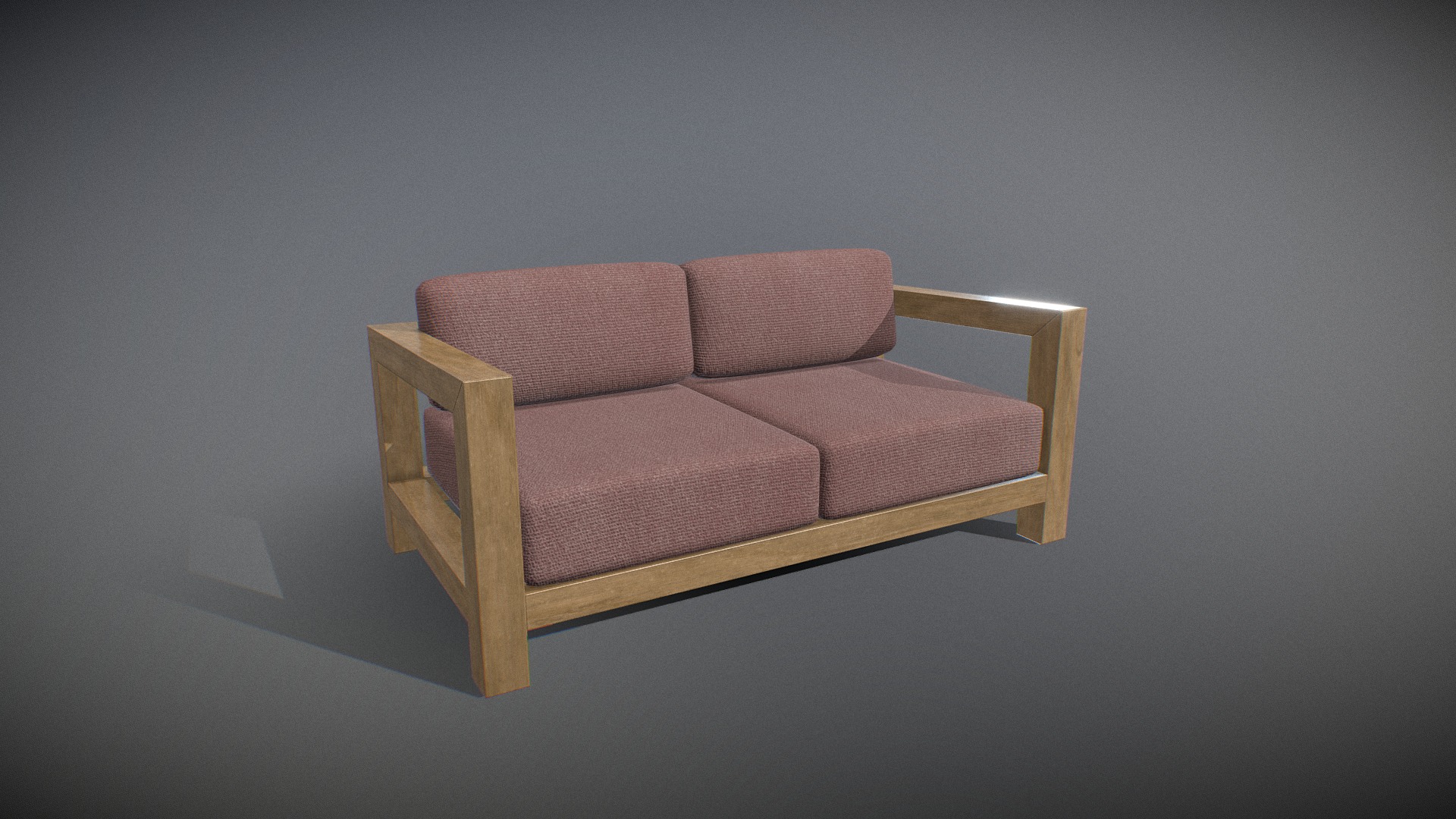 3D model Veroda Angle Sofa 07 - This is a 3D model of the Veroda Angle Sofa 07. The 3D model is about a couch with a cushion.