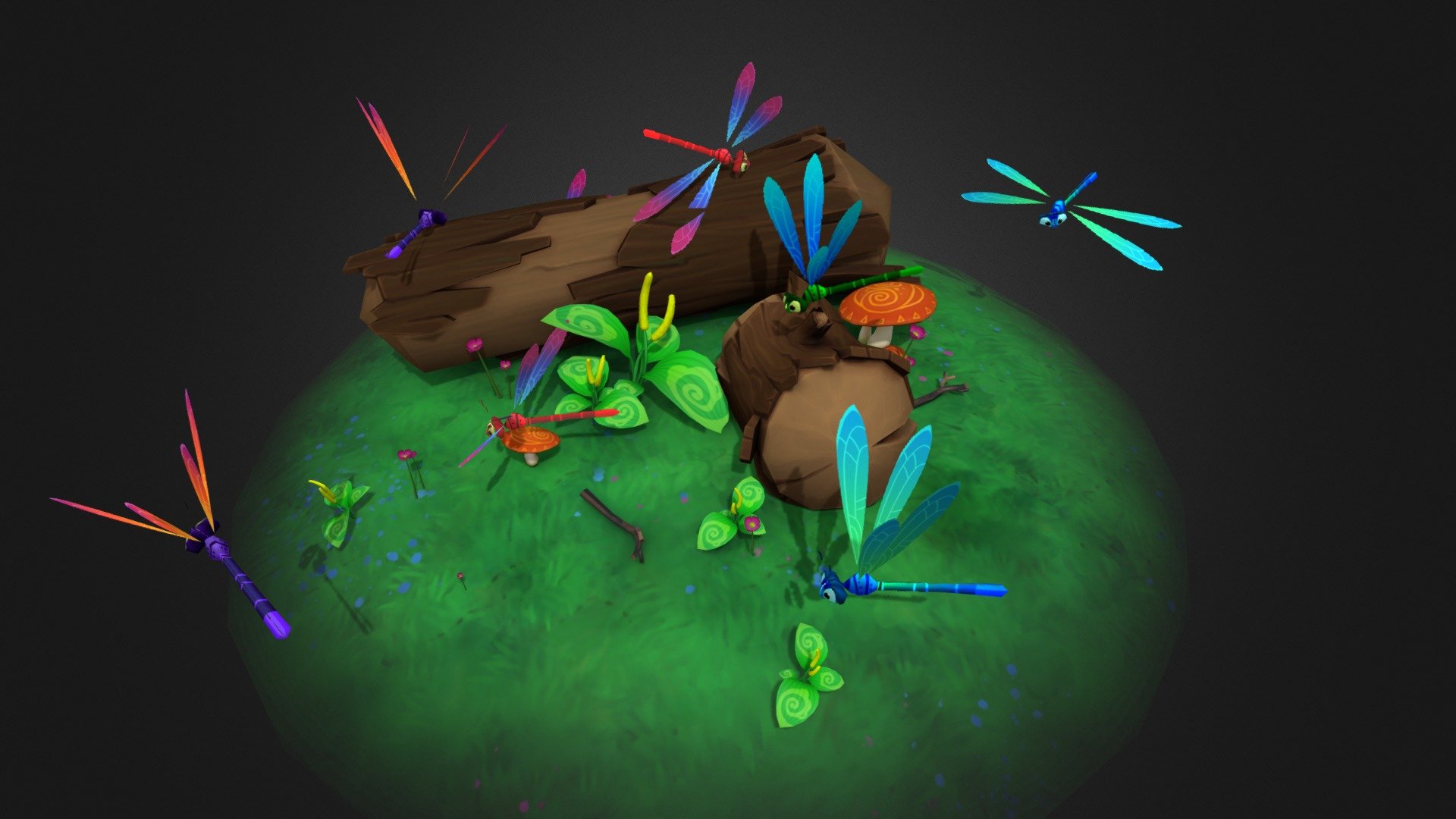 Dragonflies pack - Buy Royalty Free 3D model by TheGameAssets [3115c9a ...
