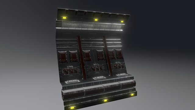 Scifi Corridor 3D Model