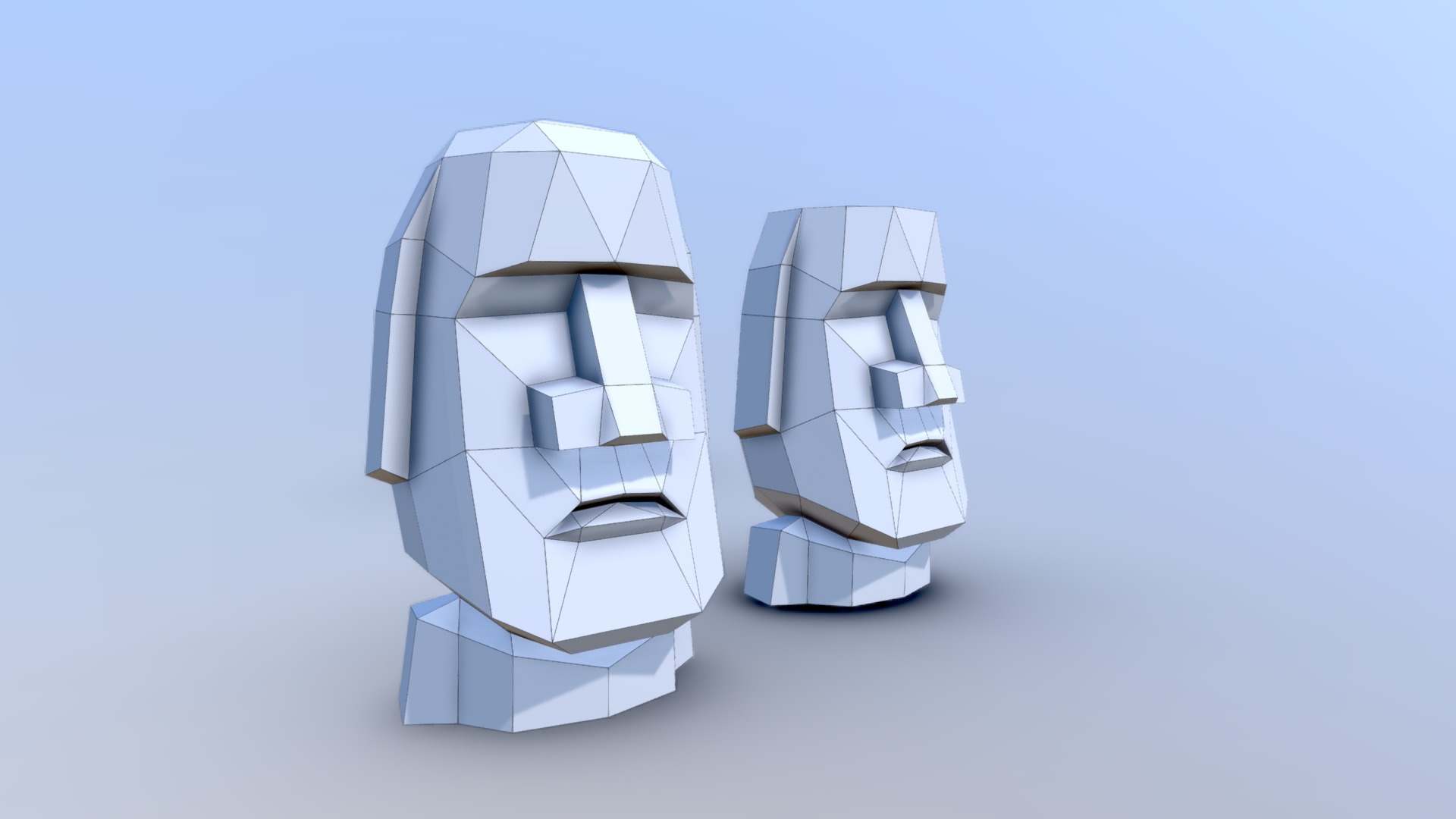 3D model Head Moai - This is a 3D model of the Head Moai. The 3D model is about a white model of a house.