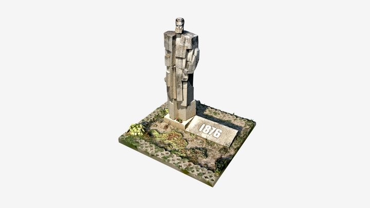 Statue of Hristo Botev (Kozloduy, Bulgaria) 3D Model