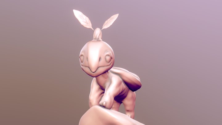 Pokemon Turtwig Inspired Speed Sculpt 3D Model