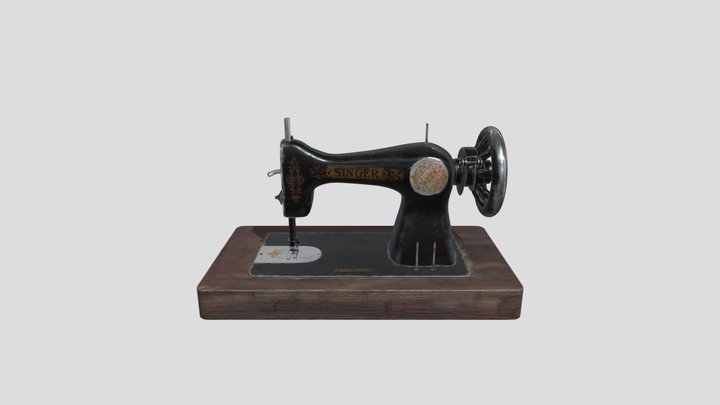 Singer Old Sewing Machine 3D Model