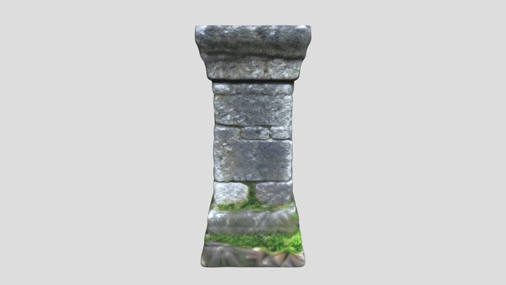 A Stone Pillar-2 3D Model
