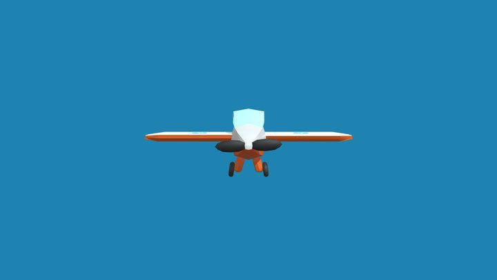 Simple Low-Poly Smooth Airplane 3D Model