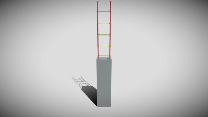 Pilar de Concreto Armado - Detalhe 3D Model