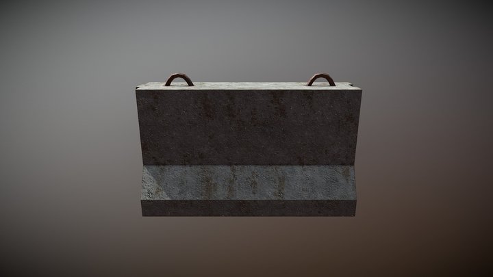 Concrete Barrier 3D Model
